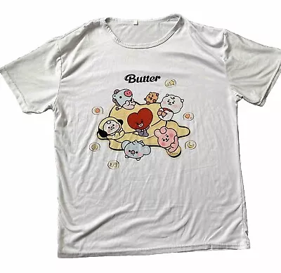 Buy BT21 Butter White T-shirt Size XL BTS Characters • 4.99£