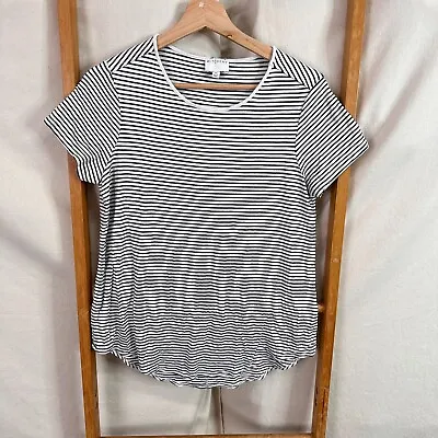 Buy Witchery Top Womens Extra Small Black & White Striped Short Sleeve T-Shirt • 9.34£