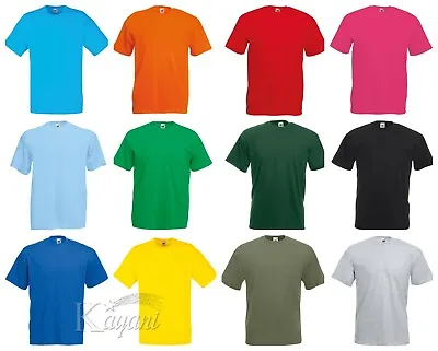 Buy Fruit Of The Loom Men Women 100% Cotton Plain T Shirt Short Sleeve Blank Tshirt • 4.85£