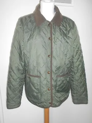 Buy TOPSHOP Ladies Jacket Size UK 14 Khaki Green Padded Puffer Lined Collar Pockets • 15.95£