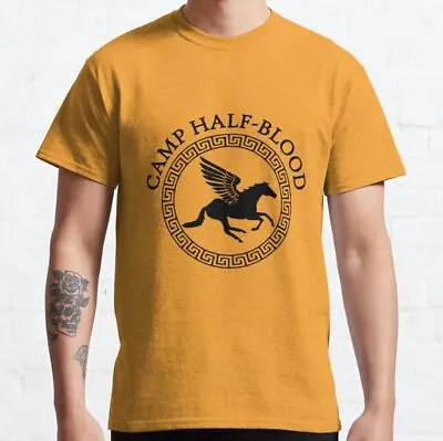 Buy Camp Half Blood Men Kids T Shirt Percy Jackson Greek Gods Pegasus Long Island • 8.99£