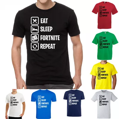 Buy Fortnite Eat Sleep Repeat Battle Royale Kids Game T-shirt • 8.99£