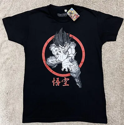 Buy Dragon Ball Z Kamehameha Medium M Black Short Sleeve T-shirt Super Saiyan Goku • 9.99£