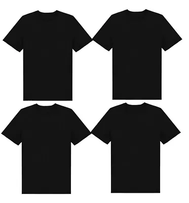 Buy Pack Of 4 Mens Short Sleeve Shirt Slim Fit Top T-Shirt Football Training • 14.99£