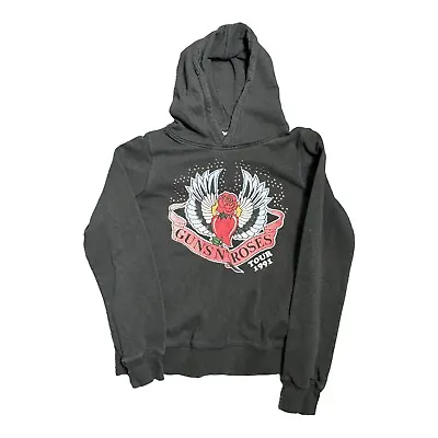 Buy Guns N Roses H&M Women's Hoodie Sweatshirt Size XS Black Studded Tour 1991 • 12.44£