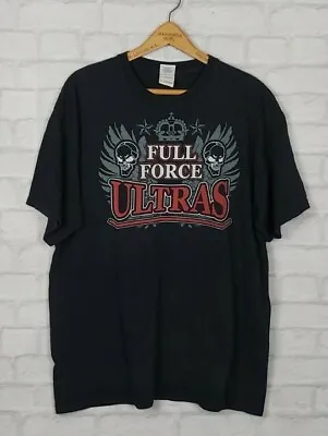 Buy Vintage Retro Bright Bold Full Force Ultras Rock Skull Band Festival T Shirt Top • 10.99£