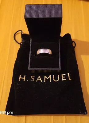 Buy H. Samuel Mens Jewellery Palladium 950 Grooms Wedding Ring - 7mm - Size W • 349.99£