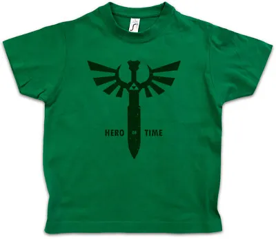 Buy Hero Of Time Kinder Kids Boys T-Shirt Legend Link Symbol Game Zelda Triforce • 17.99£