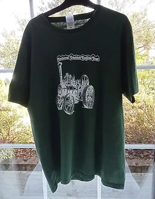 Buy Mens National Traction Engine Trust Fruit Of The Loom Green T Shirt Size XL • 9.50£