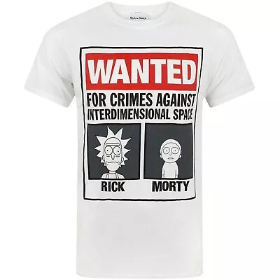 Buy Rick And Morty Mens Wanted T-Shirt NS4397 • 14.39£