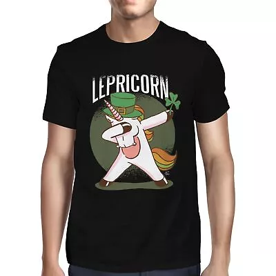 Buy 1Tee Mens Dabbing Leprechaun Unicorn  T-Shirt • 8.99£