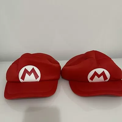 Buy Pair Of Nintendo Super Mario  Red Caps One Size • 14.99£