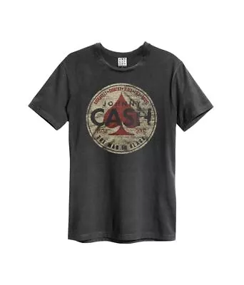 Buy Amplified Johnny Cash The Man In Black Unisex Grey Cotton T-shirt • 22.95£