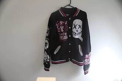 Buy Suicide Squad Member Only Jacket. Black With Many Prints Used Girls Teen XL • 4.99£