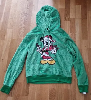 Buy Official Christmas Disney Mickey Mouse Women's Hoodie - UK Size XL, Green  • 22.99£
