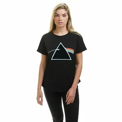 Buy Official Pink Floyd Ladies Dark Side Prism T-Shirt Black S - XXL • 13.99£