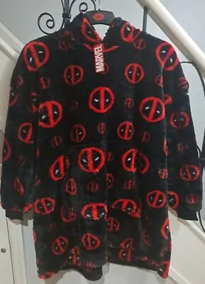 Buy Marvel Deadpool Mens Oversized Plush Velvet Snuddie Hooded Hoodie Snoodie New  • 14.99£