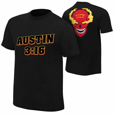 Buy Wwe Stone Cold Steve Austin “austin 3:16” Red Skull T-shirt Official New • 29.99£