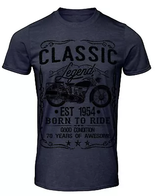 Buy 1954,70th Birthday,Awesome Legend,Biker, Motorbike,Rider Free P&P Mens T Shirt • 10.99£