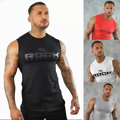 Buy ROCK ATHLETIC Gym Sleeveless T-Shirt | UK Bodybuilding Top | Gym Clothing Vest  • 14.95£