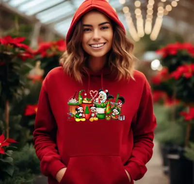 Buy Women's Hoodie Red Mickey Coffee Hoodie Ladies Christmas Xmas Fashion Gift • 20.99£