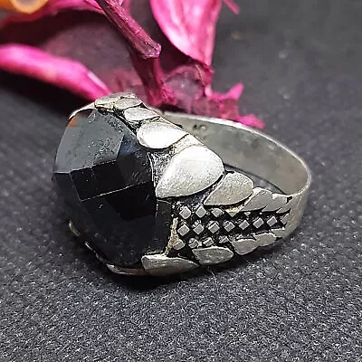 Buy Biker 925 Sterling Silver Ring Mens Unique Jewelry Black Onyx Stone US SIZE 8.75 • 29£