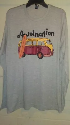 Buy Awolnation Band Camper Van Graphics Gray Long Sleeve L T-shirt • 23.62£