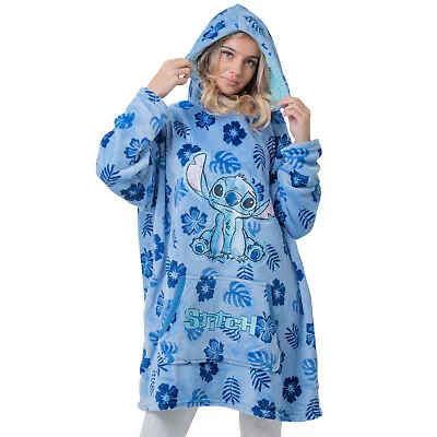 Buy Disney Lilo & Stitch Hoodie Blanket For Women Fleece Oversized Hoodie Gift • 29.99£
