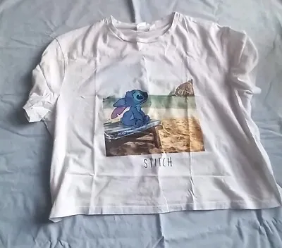 Buy Disney Stitch T-Shirt, White, Size L, 14-16 • 3£