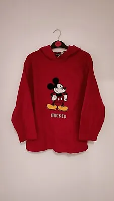 Buy Womens Disney Mickey Mouse Hoodie Fleece Sweatshirt Red Size Small Vintage 90's  • 7.99£