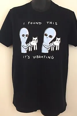 Buy Strange Planet I Found This Its Vibrating T Shirt Alien Cat Black 2XL • 15.80£