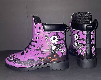Buy New! Nightmare Before Christmas Jack Skellington Purple Boots Women's Size 7 • 33.17£
