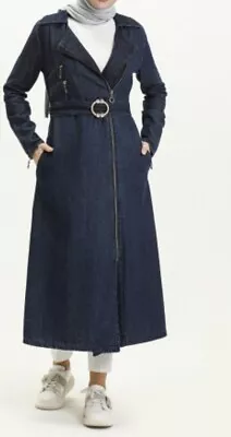 Buy Ladies Denim Blue Cape Coat Jacket • 26£