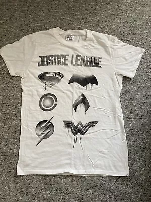 Buy White Justice League T-shirt - Unisex Size Small • 3£