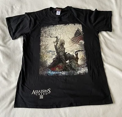 Buy Men’s Assassins Creed III Large T-shirt Black • 9.50£
