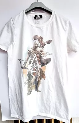 Buy Assassins Creed Young Teens Unisex T-Shirt Short Sleeve Size S White • 4.50£