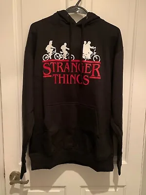 Buy Cosy Black Stranger Things Pullover Hoodie, Large, New Without Tags Ideal Gift • 5.50£