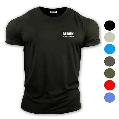 Buy Men's Short Sleeved T-Shirt NEW Bebak In The Gym Athletic Fit Breathable Cotton • 16.99£