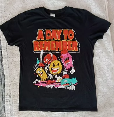Buy A Day To Remember T Shirt Medium Pacman Punk Emo GREAT CONDITION • 9.99£
