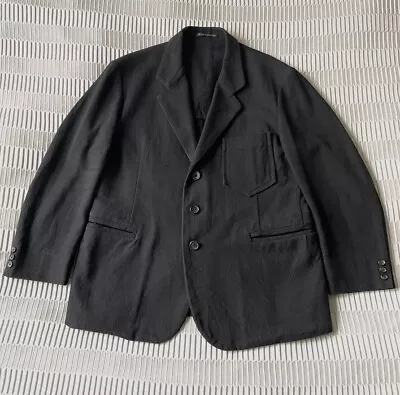 Buy Yohji Yamamoto POUR HOMME Unstructured Jacket, Soft Black, Thick Cotton Twill, S • 299£