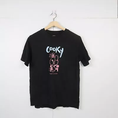 Buy Cooky BT21 T-Shirt Size M BTS Jung Kook Black Short Sleeve Crew Neck • 12.35£