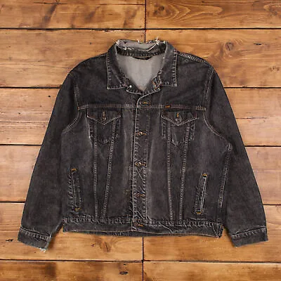 Buy Vintage Ralph Lauren Denim Jacket XL Oversized Polo Jeans Dark Wash Trucker • 44.99£