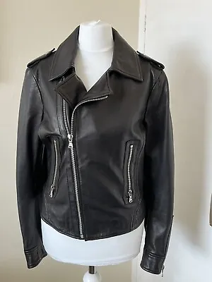 Buy OAKWOOD  Black Sheep Nappa Leather Jacket Size M, Uk 8/10 Soft- Silver Zips • 99£