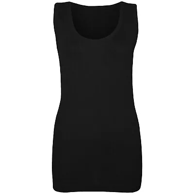 Buy New Ladies Womens Plain Summer Stretchy Ribbed Casual Top T Shirt Muscle Vest • 4.99£