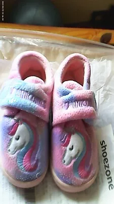 Buy Baby Girls Pink Unicorn Slippers Size 3 • 7£