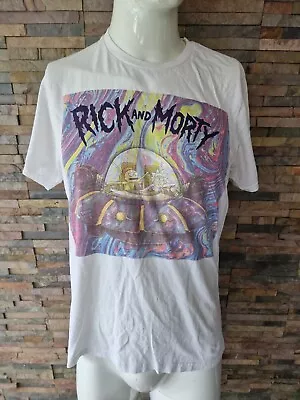Buy Rick And Morty - White T Shirt - Graphic Design - Size Medium. Mens - Good Con. • 10.99£