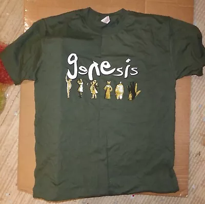 Buy Genesis Turn On Again Hits Tour Shirt 2007 With Dates Med Size Green • 15.99£