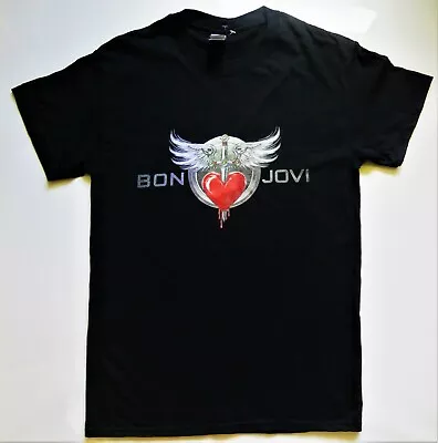 Buy Bon Jovi Rock Band T-Shirt Sword In Heart Motif Size-Small Brand New Without Tag • 16.99£