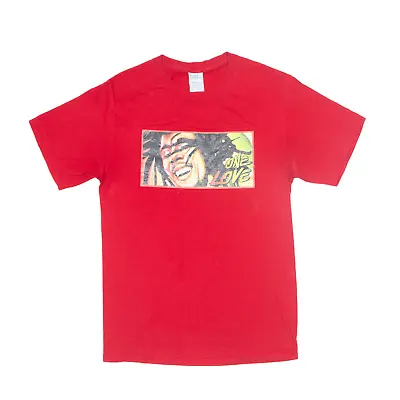 Buy PORT & COMPANY Bob Marley One Love Band T-Shirt Red Short Sleeve Mens S • 8.98£