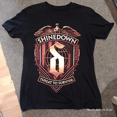Buy Shinedown Tour 2017 Threat To Survival T Shirt Size Medium • 17.99£
